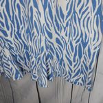 Diane Von Furstenberg  A-Line Sea Twig Midi Skirt Blue And White Size 2x Photo 4