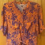 The Kit Issa Jumpsuit in Ecovero Viscose Crepe Orange Complication Print Small Photo 9