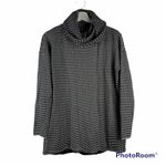 CAbi Sz S Fergie Sweater Turtleneck Black White Striped Pull Over Women’s #3167 Photo 1