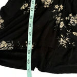 Lucky Brand  Black Botanical Boho Ruffle Dress One Shoulder Short Sleeve XS Photo 8