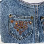 Decoded NWT Denim Purse Bag Braided Handle Embellished Pockets Jean Purse Blue Photo 2