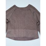 OFFLINE by Aerie Ribbed Long Sleeve Cropped Athletic Top Mauve LG Brown Size undefined Photo 1