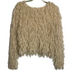 Missguided beige fuzzy pullover sweater Photo 0