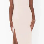 Show Me Your Mumu NWT Eden Midi Dress Size Medium Dusty Blush Stretch Pink Photo 0