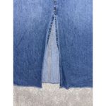 Royalty For Me long‎ denim maxi skirt middle slit fray hem size 12  Photo 1