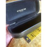 Coach New York Black Hard Sunglasses Eyeglasses Case Clamshell Dome Velvet Lined Photo 2