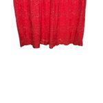 Democracy  Womens Tops Tank Floral Eyelet Boxy Fit Sleeveless Pullover Red Sz. XL Photo 8