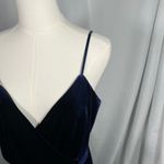 Ali & Jay Velvet Wrap Dress Navy Blue Sleeveless Midi Belted Spaghetti Strap M Size M Photo 1