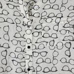 Forever 21 Eyeglasses Print Blouse Womens Small White Black Optical Glasses Spectacles Photo 6