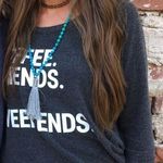 Chaser Coffee, Friends & Weekends Open Back Sweatshirt Photo 0