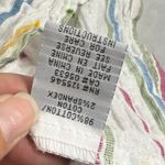 Habitat  Button Down Shirt Colorful Stripe 3/4‎ Sleeve Pockets White L Photo 5