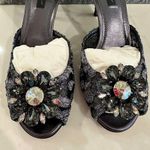 Dolce & Gabbana Lace and Crystal Slide Sandals Photo 4