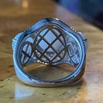 Natural Jade Ring Size 6 Silver Photo 3