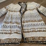 Chico's Chico’s Open Front Mixed Textured Knit Cardigan Sweater Jacket ~ Size 2 Photo 12
