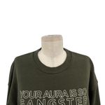 Spiritual Gangster Aura Graphic Oversized Sweatshirt Leaf Green Size Small Photo 3