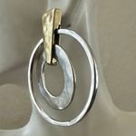 Lucky Brand Mixed Metal Geometric Hoop Earrings Photo 5