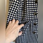 Juicy Couture  90’s Navy&White Polka Dot Wool Blend Double Breasted Peacoat #Bl Photo 4