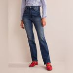 Boden USA BODEN High Rise True Straight Leg Jeans Women’s 28 x 32 Medium Vintage Wash Photo 7