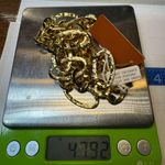 Toscana Italiana Hammered Link Chain Necklace Gold Photo 4