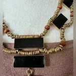 Free People NWT Lately Necklace Black Gold Boho π€π Photo 5