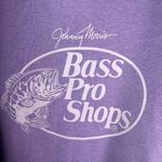 Bass Pro Shops Johnny Morris Hoodie Pullover Sweatshirt Lavender Large Cotton Photo 1