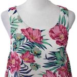 Sans Souci Pink Floral Cropped Tank Top Size XS Tropical Tank Top Floral Tank Photo 2