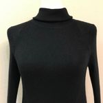 Athleta Futures Black Turtleneck Sweater Size Small Long Sleeve Ribbed Shoulder Photo 2