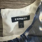 EXPRESS  Blue and Cream Patterned Dress Photo 6
