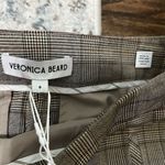 Veronica Beard  Women's Cropped Arte Pant with Slit Plaid Size 8 Brown Multi Photo 3