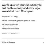 Champion NEW Sweatshirt French Terry Floral Logo Raw Neckline Pink Women’s M Photo 5