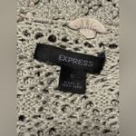 EXPRESS EUC  Silver and Cream Open Knit Crochet Cardigan size small Photo 10