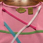 Prima Bella Sweater Pink Women's Size L Square neck 3/4 sleeve Preppy Size L Photo 4
