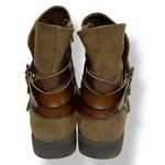 Pop Divinity Tan Ankle Boots with Double Buckle Strap Detail Size 11 Photo 3