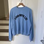 Boys Lie  1-800 Revamped Kara Embellished Cotton Graphic Sweatshirt in Blue Photo 2