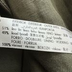 Uterque Linen Blend trench coat Asymmetrical Olive Green M Size M Photo 5