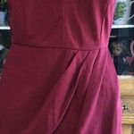 NWT Manydress Cranberry Sleeveless V Neck Faux Wrap Bodycon Dress Womens Small Photo 6