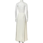 Silk Cutout Maxi Dress White Size L Photo 3