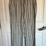 Old Navy High rise, wide leg, black and cream stripe women pants, size medium Photo 0