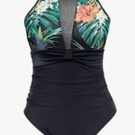 One Piece I2CRAZY Womens  Swimsuits Mesh V Neck Monokini Bathing Suits Tummy Control Swimwear Photo 3