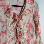 Free People  floral lacy Bad At Love Blouse Photo 2