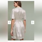 Anthropologie Sabina Musáyev Mercury Shirtdress Silver Metallic Small Photo 3