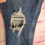 KANCAN RUSSELL MID RISE BOYFRIEND DISTRESSED RAW ANKLE JEANS 9/28 Blue Photo 8