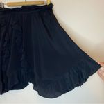 IRO  Paris NEW Wispy Asymmetric Hem Ruffled Crepe de Chine Silk Skirt Black Sz 36 Photo 8