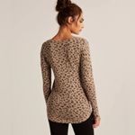 Abercrombie & Fitch Soft A&F Cozy Leopard Print Long Sleeve Top Y2K Photo 5