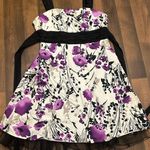 BCX  Purple Pleated A-line Sundress for Wedding Guest Photo 0