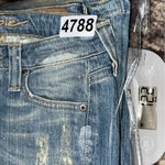 Hippie Denim Vintage Women’s Size 25 Blue Destroyed Rhinestone Embellished Jeans Photo 11