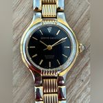 Pierre Cardin Vintage Ladies Watch Diamond Black Dial Two-Tone Bracelet Photo 1