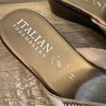 Italian Shoemakers  Treena Wedge Thong Sandals Women’s Size 11 Embellished Italy Photo 2