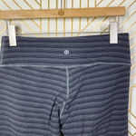 Lululemon Wunder Under Crop Textured Stripe Slate Deep Coal Size US 8 Photo 6