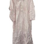 Vintage Amy Sue Flannel Nightgown Size M Peach Pink Floral Long Sleeve Cottage Size M Photo 0